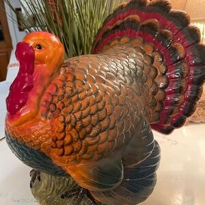 Colorful Ceramic Turkey 12”x12”x10”wide